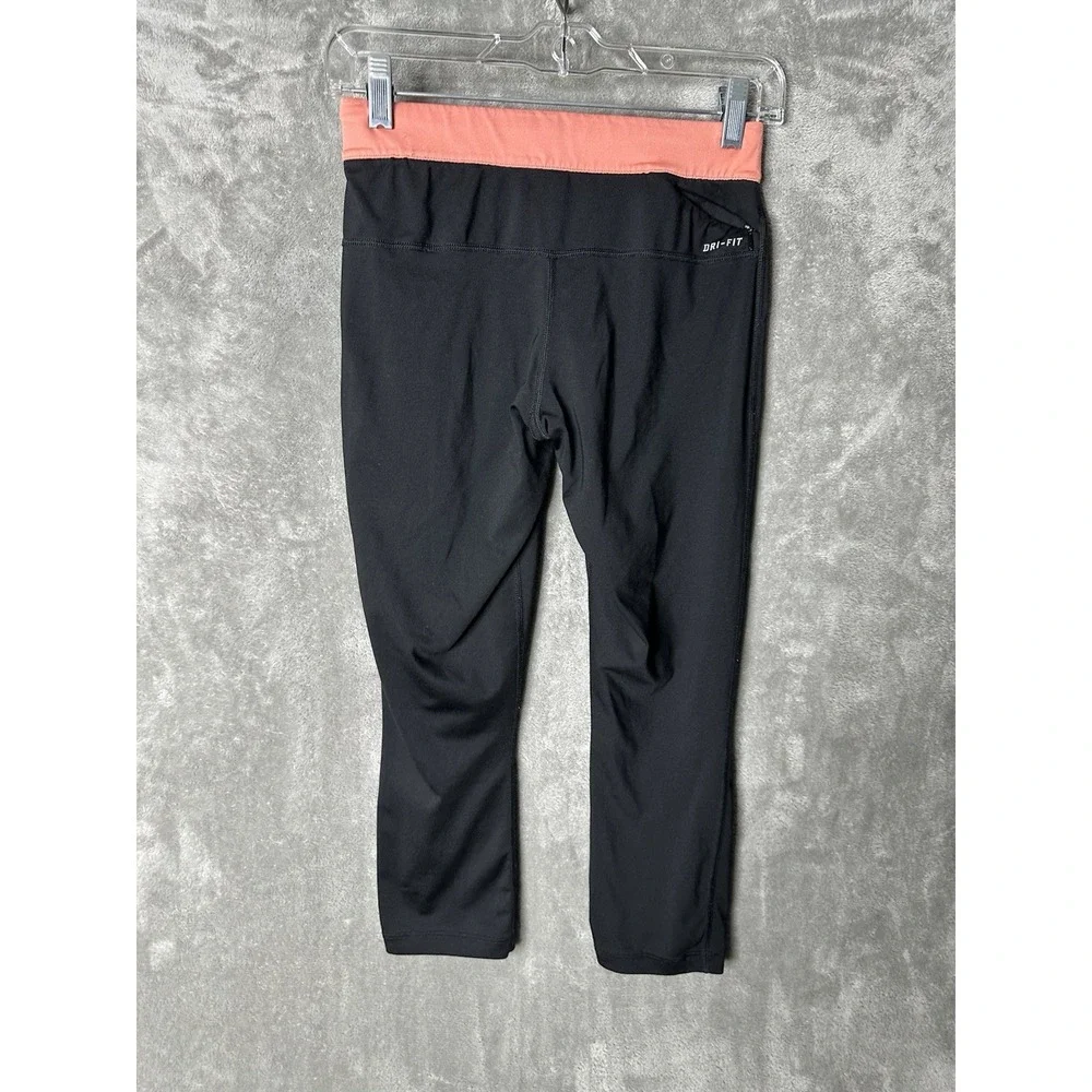 Nike Leggings Women's Small Dri-Fit Logo Athletic Running Skinny Cropped‎